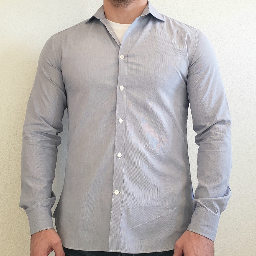 John Varvatos blue dress shirt